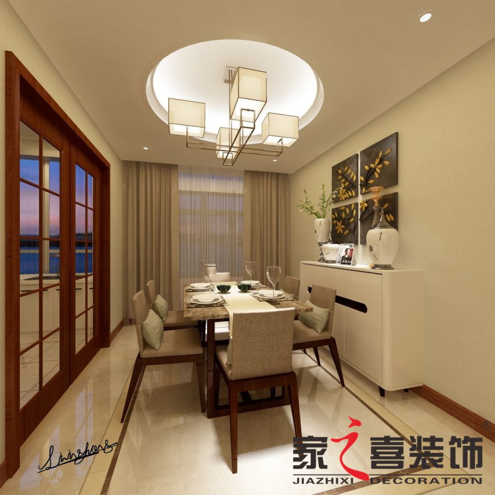 信陽裝修案例明輝阿卡迪亞  現代簡約140平